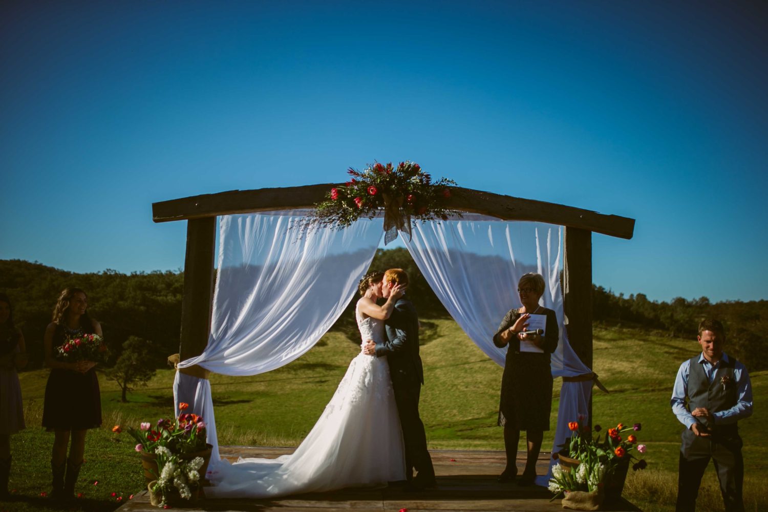 Husband And Wife - With This Beautiful Rustic Australian Backdrop.