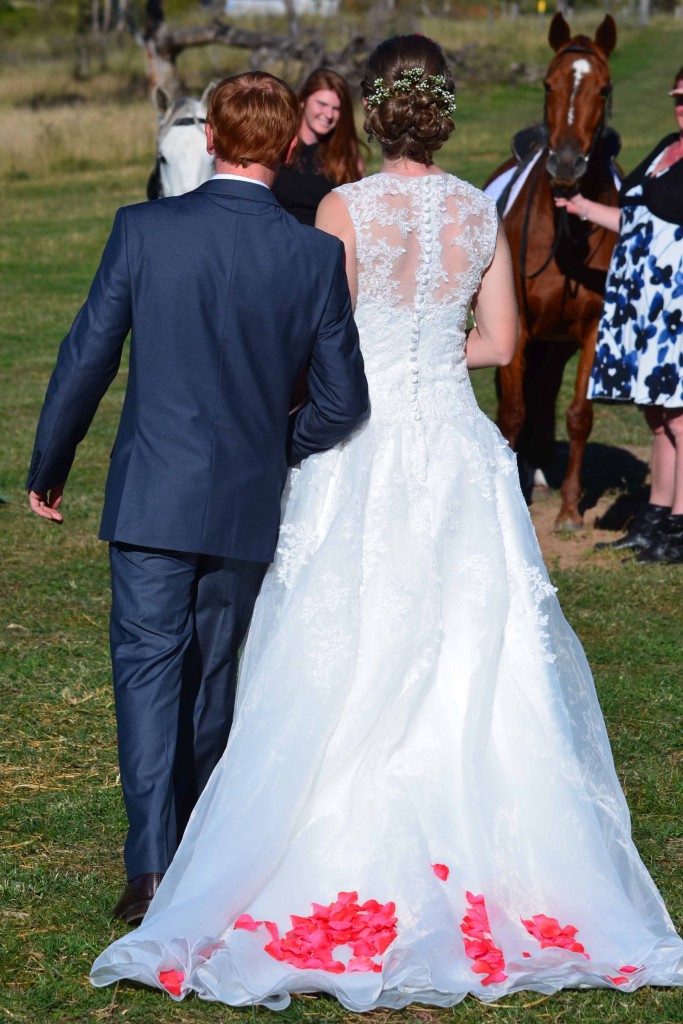 Newlyweds - and Jess' dress from behind!