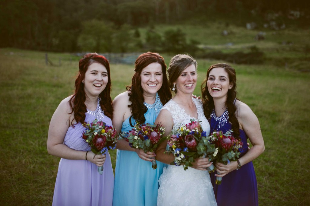 The Bride and Bridesmaids.