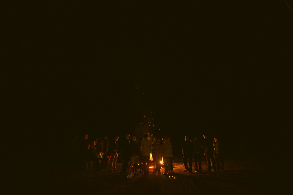 The guests kept warm with our massive Bonfire!