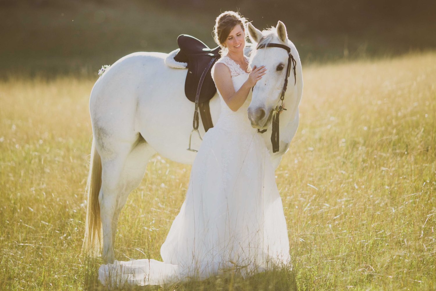 The Bride And Her Horse!