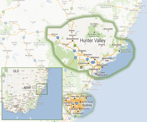 Hunter Valley Map